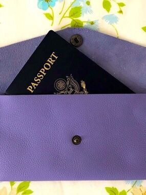 Hand Crafted Light Purple Lilac Wallet Clutch